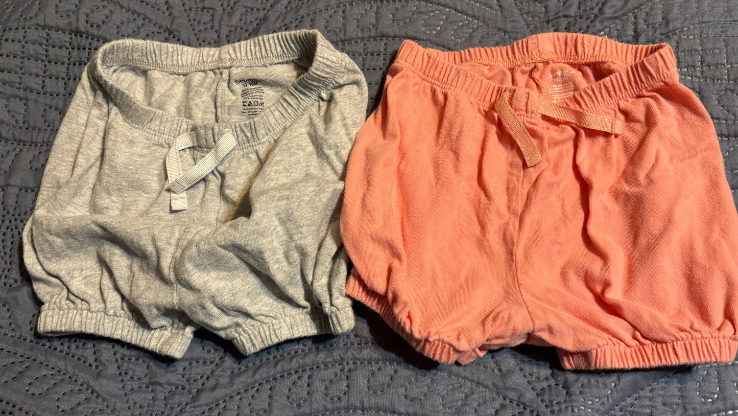 2 Pairs of Shorts, Kids 18 Month (12-18M)