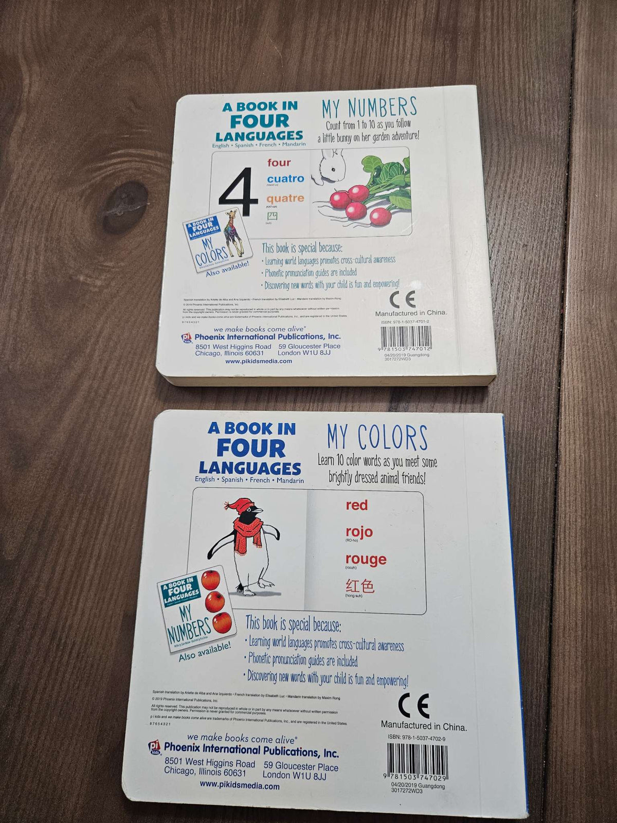 Color and Number board books