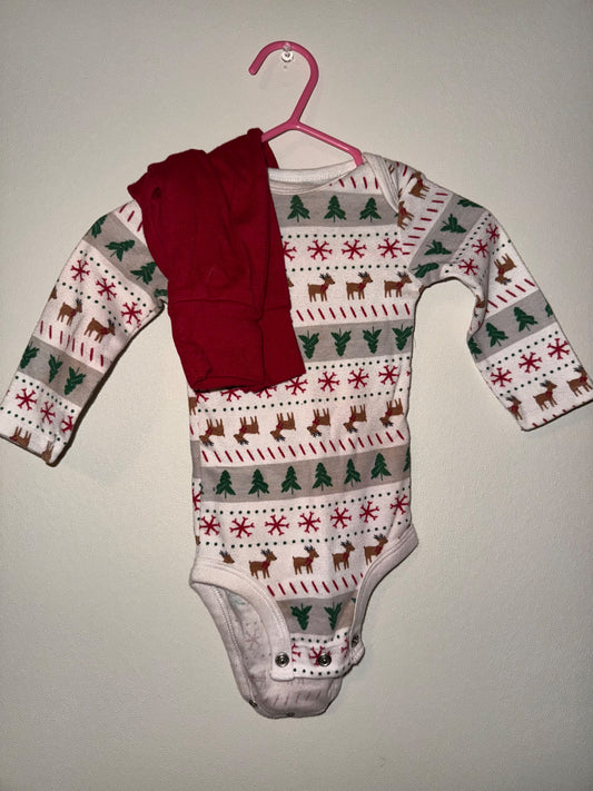 0-3 Christmas 2-piece Outfit, Kids 3 Month (0-3M)