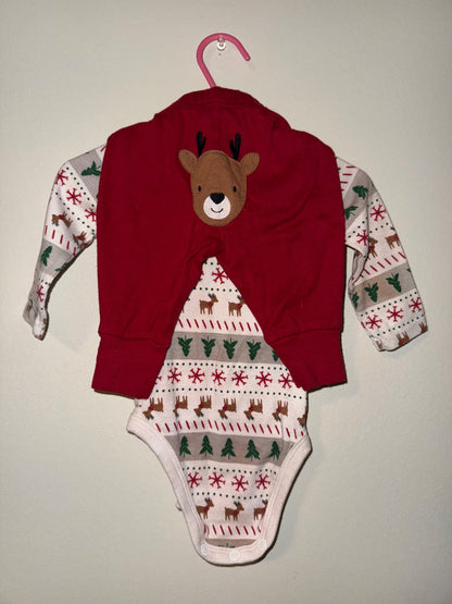 0-3 Christmas 2-piece Outfit, Kids 3 Month (0-3M)