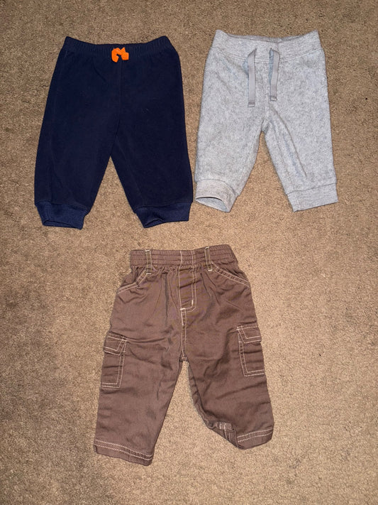 3-6M Boy’s Pants Bundle, Kids 9 Month (6-9M)