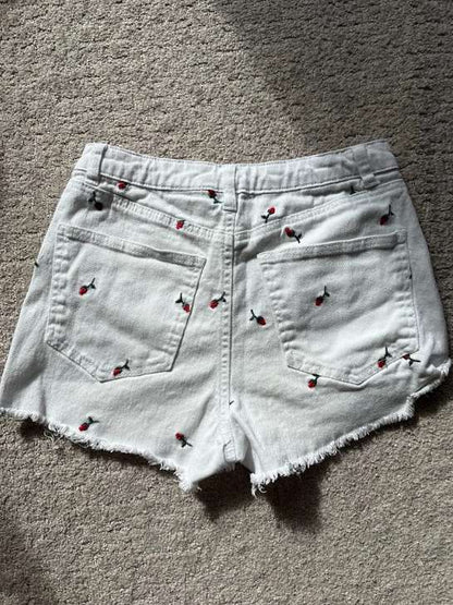 White shorts with flowers for 11-12yrs, Kids 12