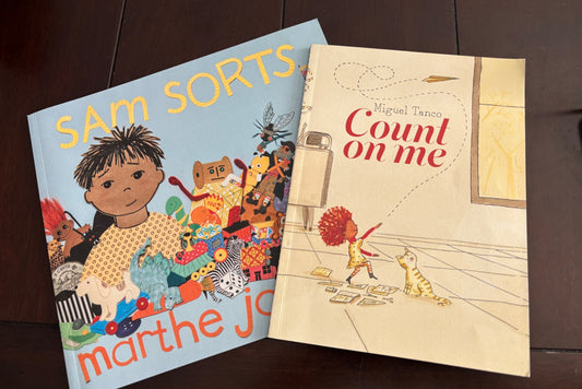 Set of 2 early math counting sorting story books