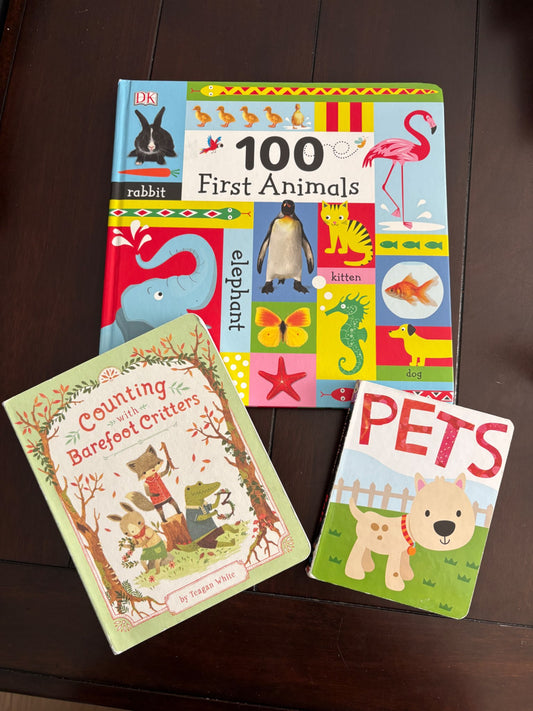 Set of 3 Animals Board Books (retails over 40)