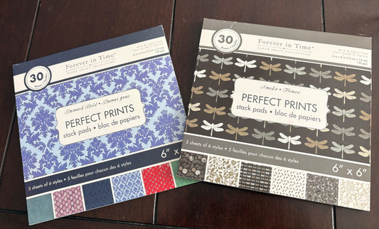 (NWOT) Set of 2 6 x 6 inch scrapbook paper pages (each 30 sheets)