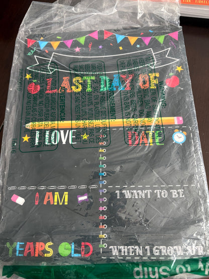 (NWT) First Day/Last Day sign Banner & Pencil
