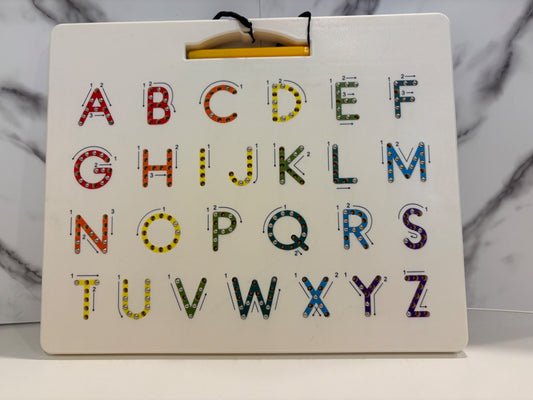 Magnetic Letter Tracing  Board w/magnetic stylus
