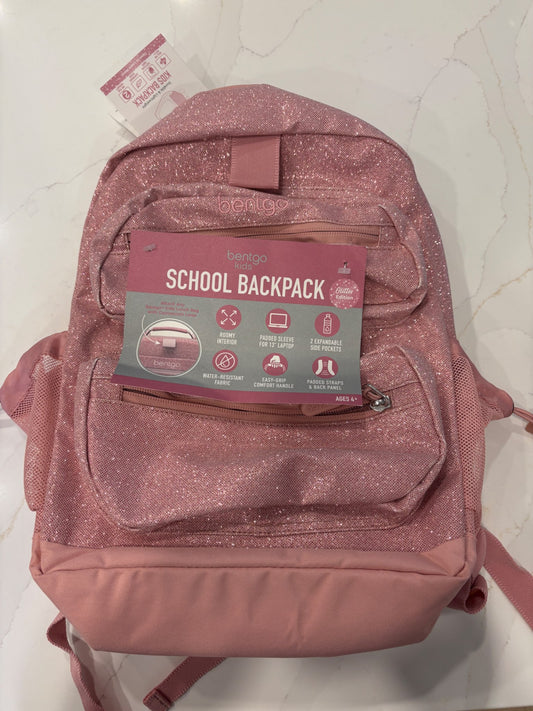 NWT Bentgo Pink Glitter Backpack