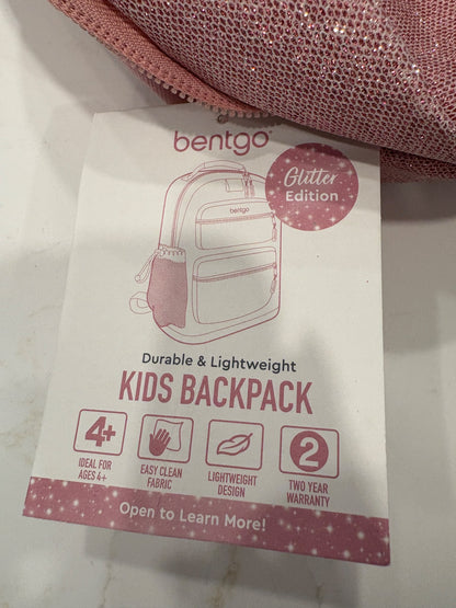NWT Bentgo Pink Glitter Backpack
