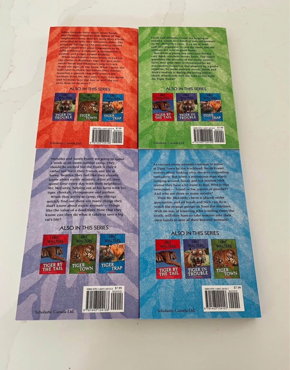 NWOT Set of 4 books - Tiger Series books by Eric Walters