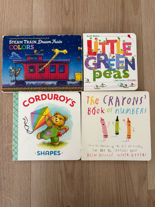 Set of 4 board books - colour theme (retails over $50)
