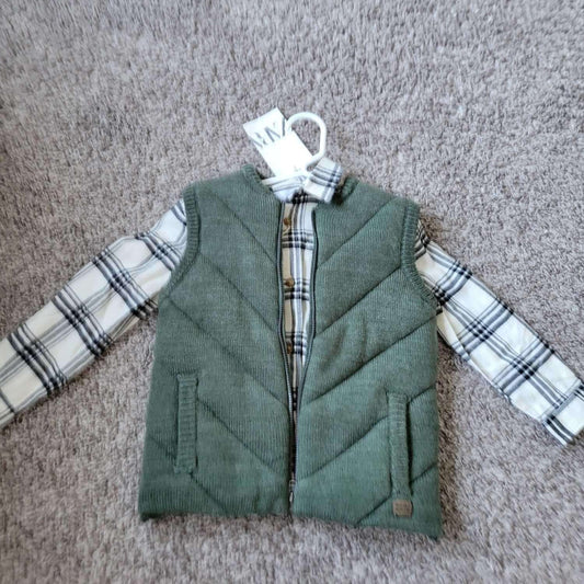 Zara Vest and Button Up Shirt 3-4T (Retail for $40), Kids 3T
