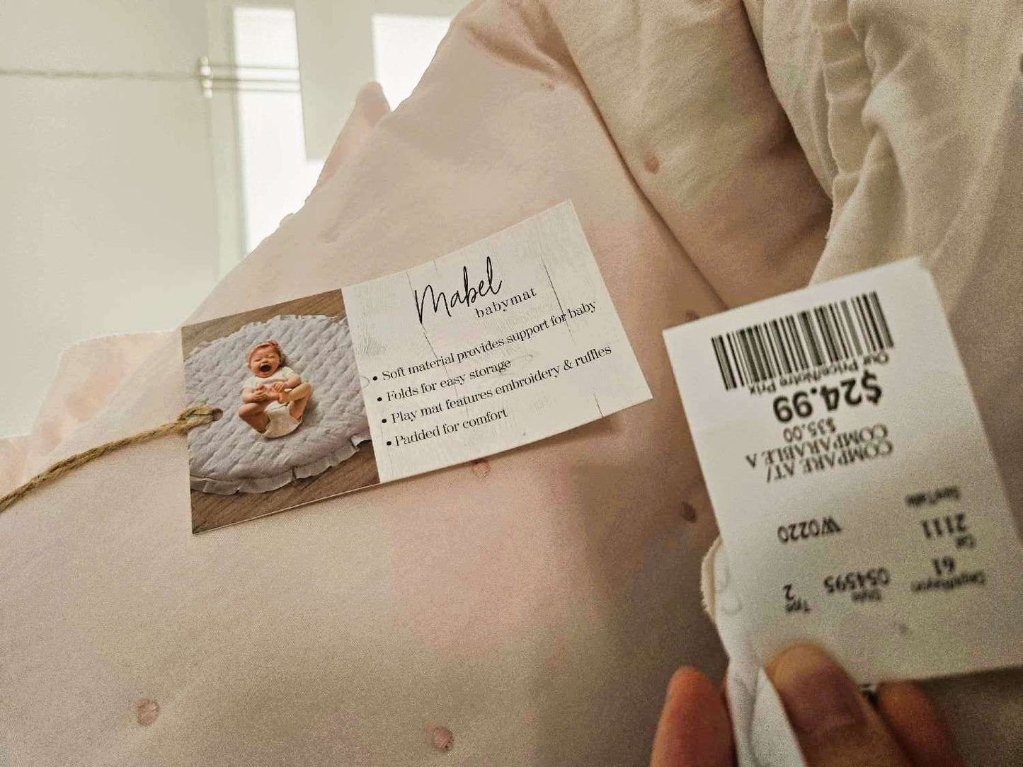 Baby Pink Ruffled Round Baby Play Mat (Retails$24.99)