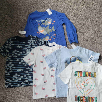 7 shirts Bundle 4T- 5 T Shirts and 1 Long Sleeves ( GAP, Old Navy and Children's place), Kids 4/4T