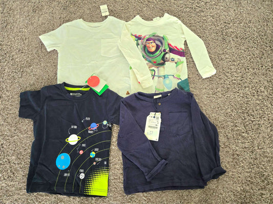 4 Pcs Bundle  ( 2 T shirts and 2 Long Sleeves), Kids 2T