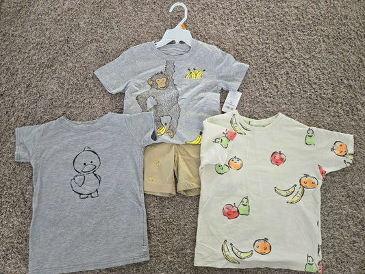 4 Pcs Bundle 3T/ 3T-4T ( New Carters  (Retail 24.00), EUC ZARA and Mi fi), Kids 3T