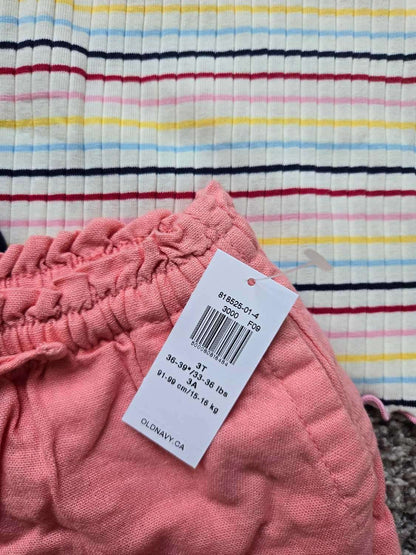 3Pcs 3T Bundle: 2T Shirts and Shorts , Kids 3T