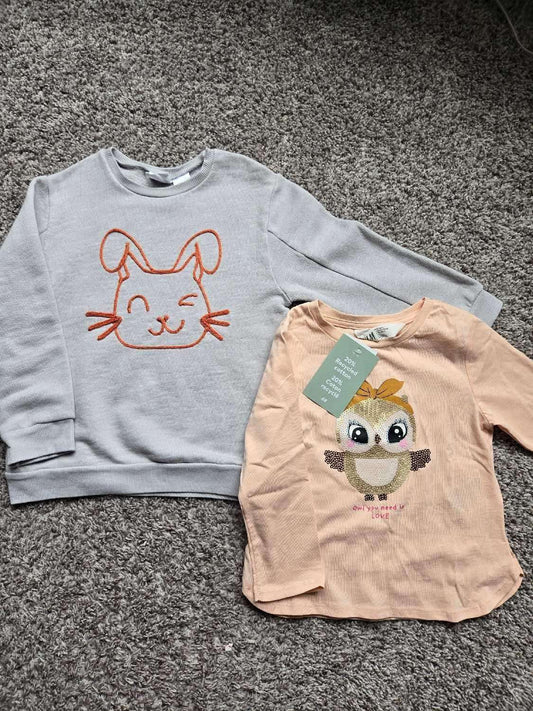 2 Pcs Tops Bundle 2-3T ( Zara and H&M)