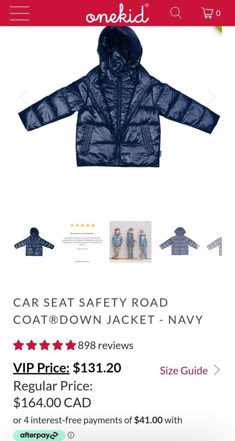 One kid road coat - Car Seat Safe Warm Winter Jacket (Retails for $164), Kids 18 Month (12-18M)