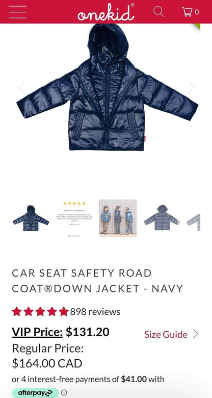 One kid road coat - Car Seat Safe Warm Winter Jacket (Retails for $164), Kids 18 Month (12-18M)