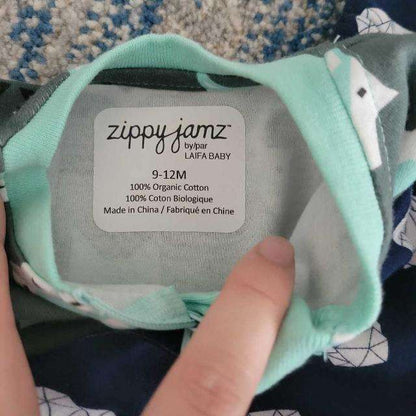 New: ZIPPYJAMZ Baby Sleepers, Organic GOTS Cotton, Footed Pajamas with Inseam Zipper (Retails $64), Kids 12 Month (9-12M)