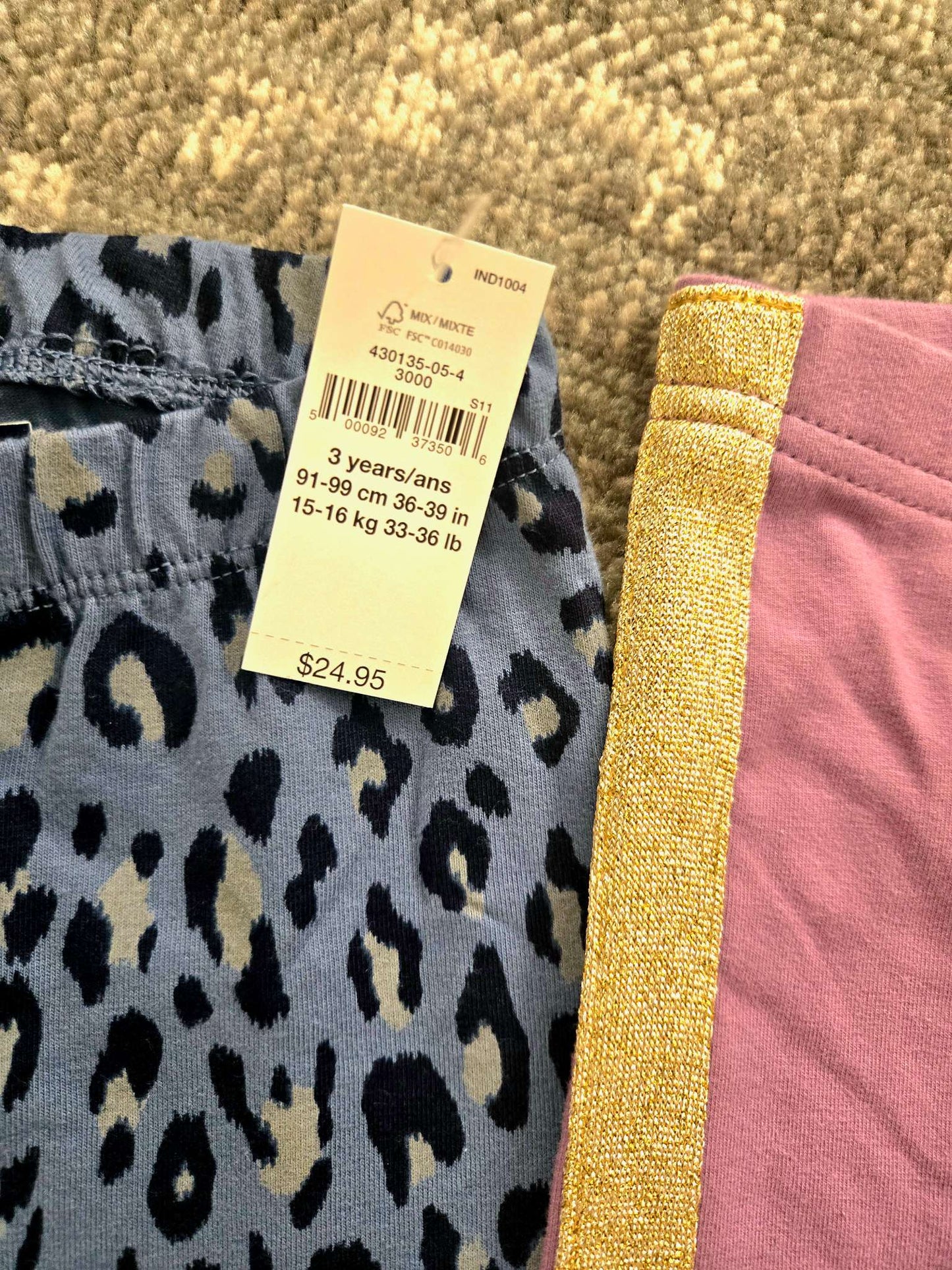2 Girls Pants from Carters and GAP (Retails for $38.95), Kids 3T
