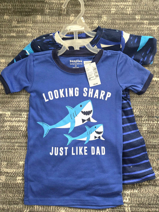 3Pcs Shark PJ set 4T (Retails $39.95), Kids 4/4T