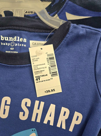 3Pcs Shark PJ set 4T (Retails $39.95), Kids 4/4T