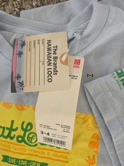 Matching siblings T shirts Uniqlo 3-4T and 7-8T, Kids 3T