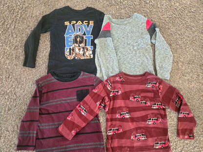 4 Pcs Long Sleeves -George, GAP and Carters  5T, Kids 5/5T (extra small)
