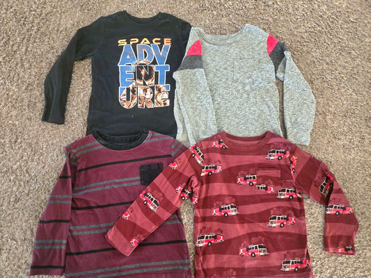 4 Pcs Long Sleeves -George, GAP and Carters  5T, Kids 5/5T (extra small)