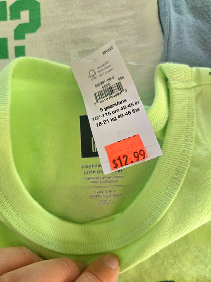 3 PCS  T Shirts all from GAP 5T (2 New Retails 12.99 and $29.95) and 1 EUC, Kids 5/5T