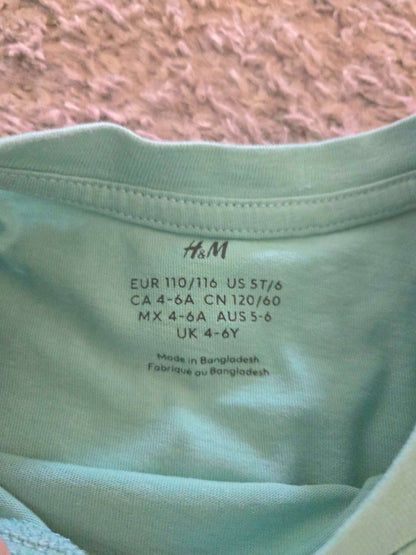 5Pcs  T Shirts 4-6T from H&M, Kids 4/4T