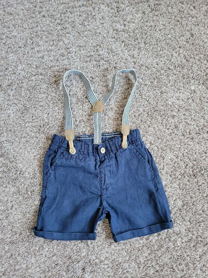 Zara shorts with suspenders 18-24 months, Kids 24 Month (18-24M)