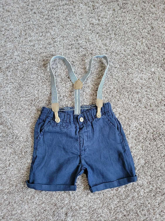 Zara shorts with suspenders 18-24 months, Kids 24 Month (18-24M)