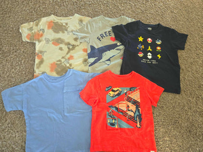 5 Pcs T shirts for 4T/5T Carters GAP Uniqlo Zara, Kids 4/4T