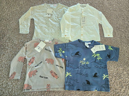 4 Brand New Shirts from Zara 3-4T (Retails$67.60), Kids 3T