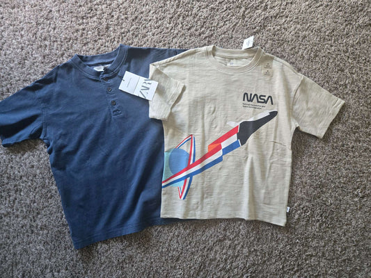 2 T shirts ( GAP and Zara Retails for $17.90), Kids 6/6X (extra small)