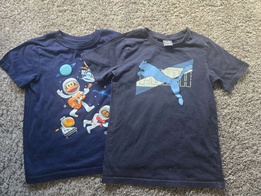 2 T shirts ( Puma and Paul Frank) 7T, Kids 7 & 8 (small)