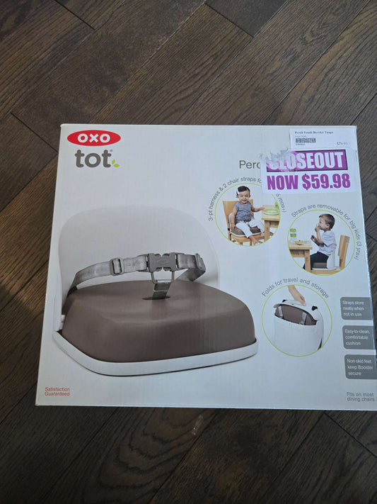 Oxo Tot Perch Booster Seat with Straps, Taupe