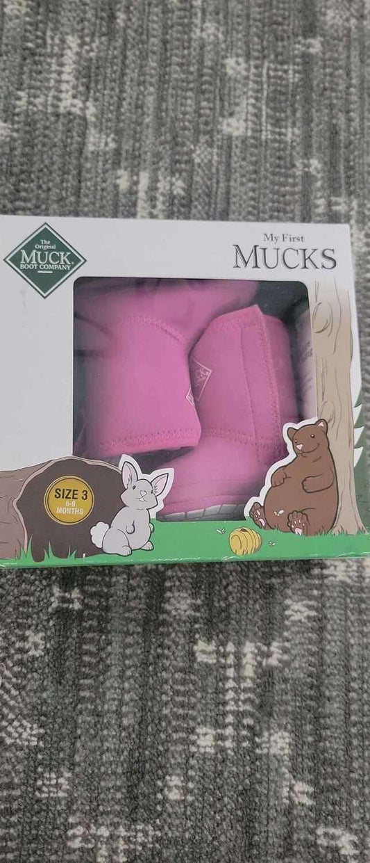 Pink Baby Boots Muck Boot Company- Purchased from sport check $39.99 , Shoes 3 (Baby: 0-12 mth)