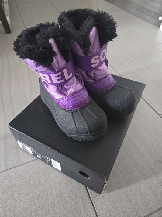 Sorel Snow Commander Purple Winter Boots 10T, Shoes 10 (Toddler:2-4yr)