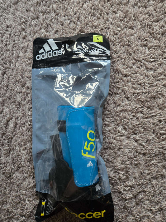 Adidas Performance F50 Youth Shin Guards  S- Blue, Shoes 11.5 (Toddler:2-4yr)
