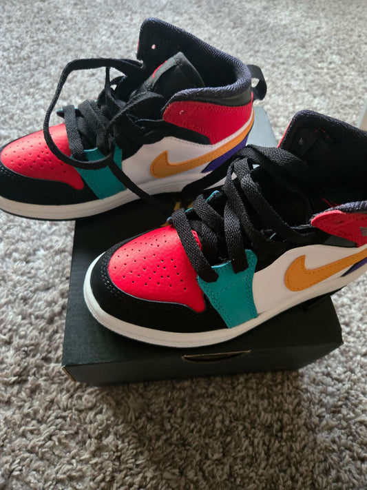 Jordan 10c 1 Mid Multicolor (Retails $70), Shoes 11 (Toddler:2-4yr)
