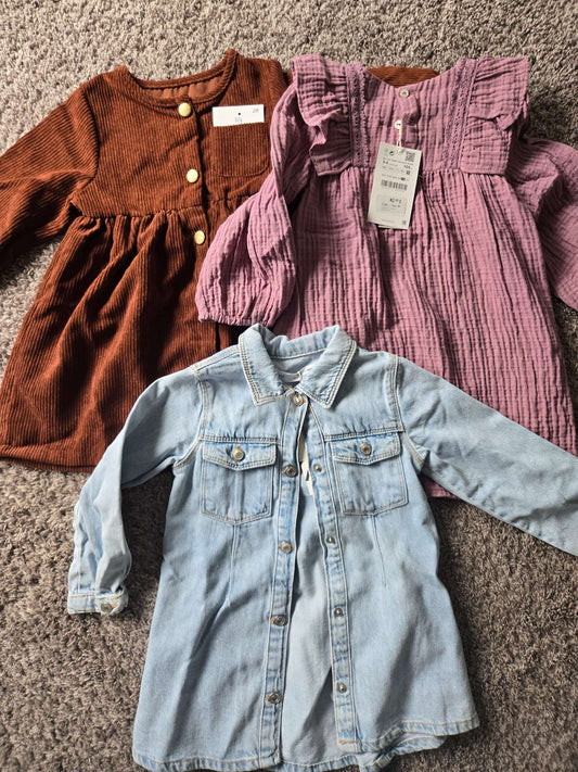 3 Dresses 3-4T Zara 2 Dressess Retails $78.8 and Jacob Grace , Kids 3T