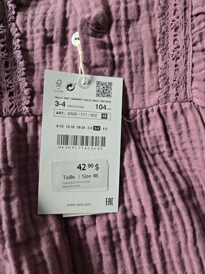 3 Dresses 3-4T Zara 2 Dressess Retails $78.8 and Jacob Grace , Kids 3T