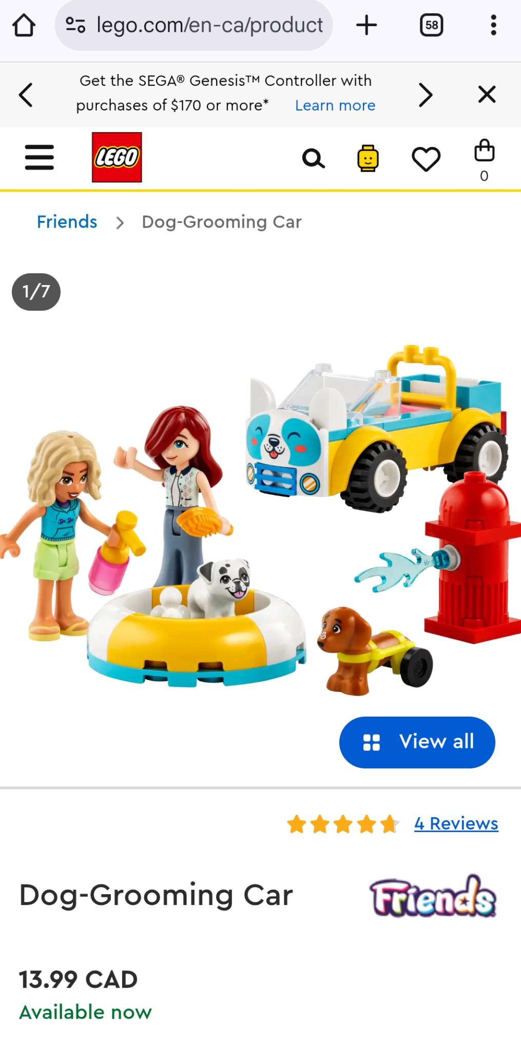 NEW LEGO Friends Dog-Grooming Car 60 Pcs - Retails $13.99