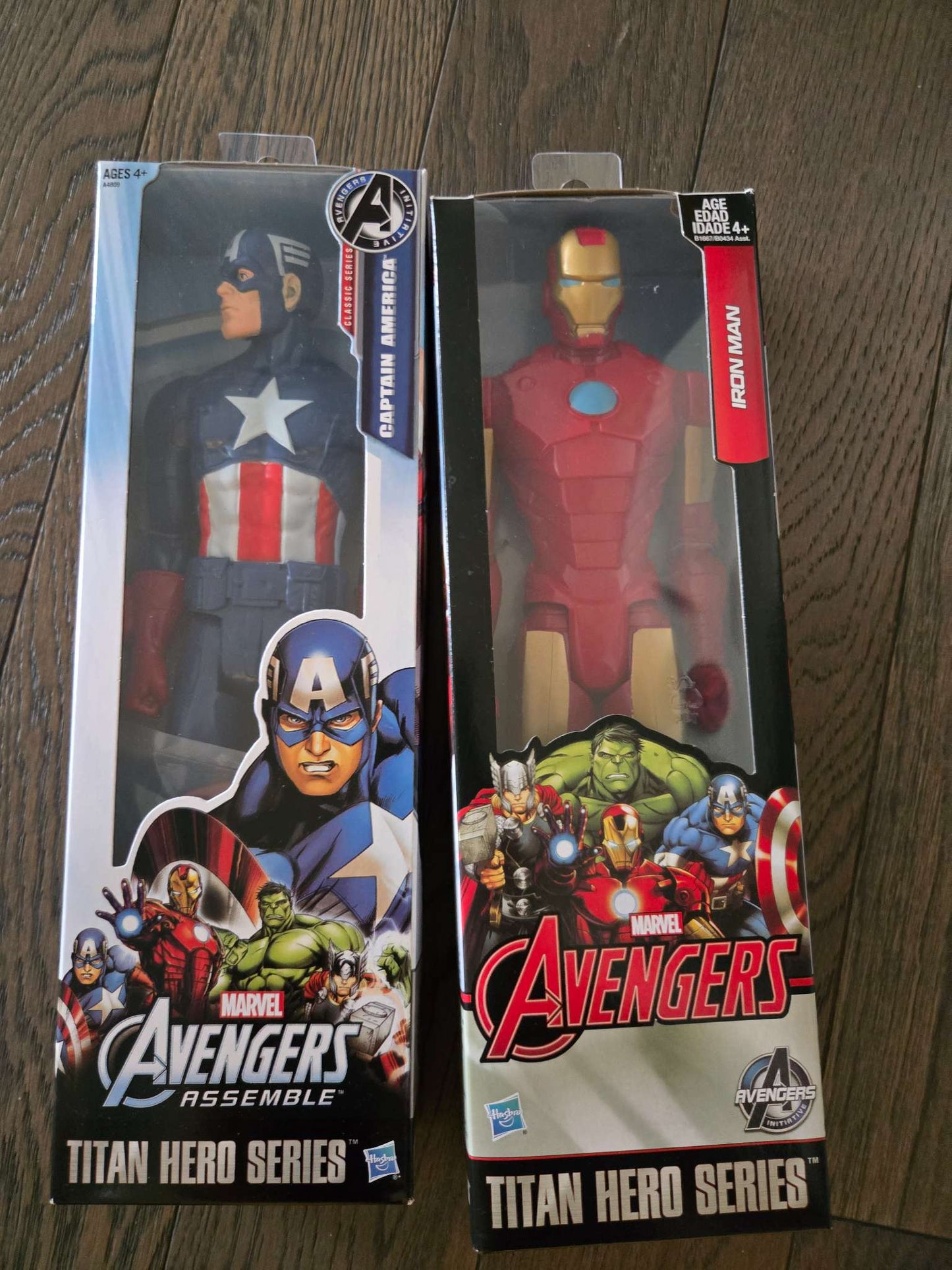 2 Avengers Action Figures- Iron Man & Captain America