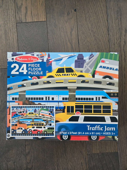 Melissa Doug  24 Pcs Floor Puzzle- Traffic Jam