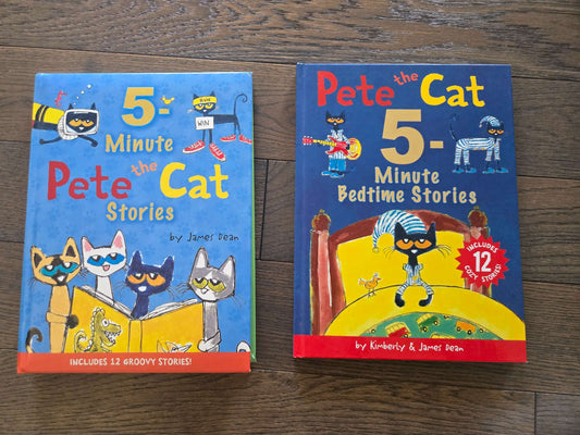 2 Books -Pete the Cat 5 minutes Stories ( Retails $21.00 each)